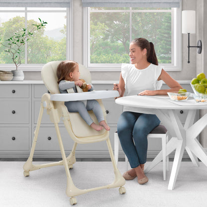 Delta Children Little Folks 2-in-1 SlimFold High Chair for Babies and Toddlers, Sage Green