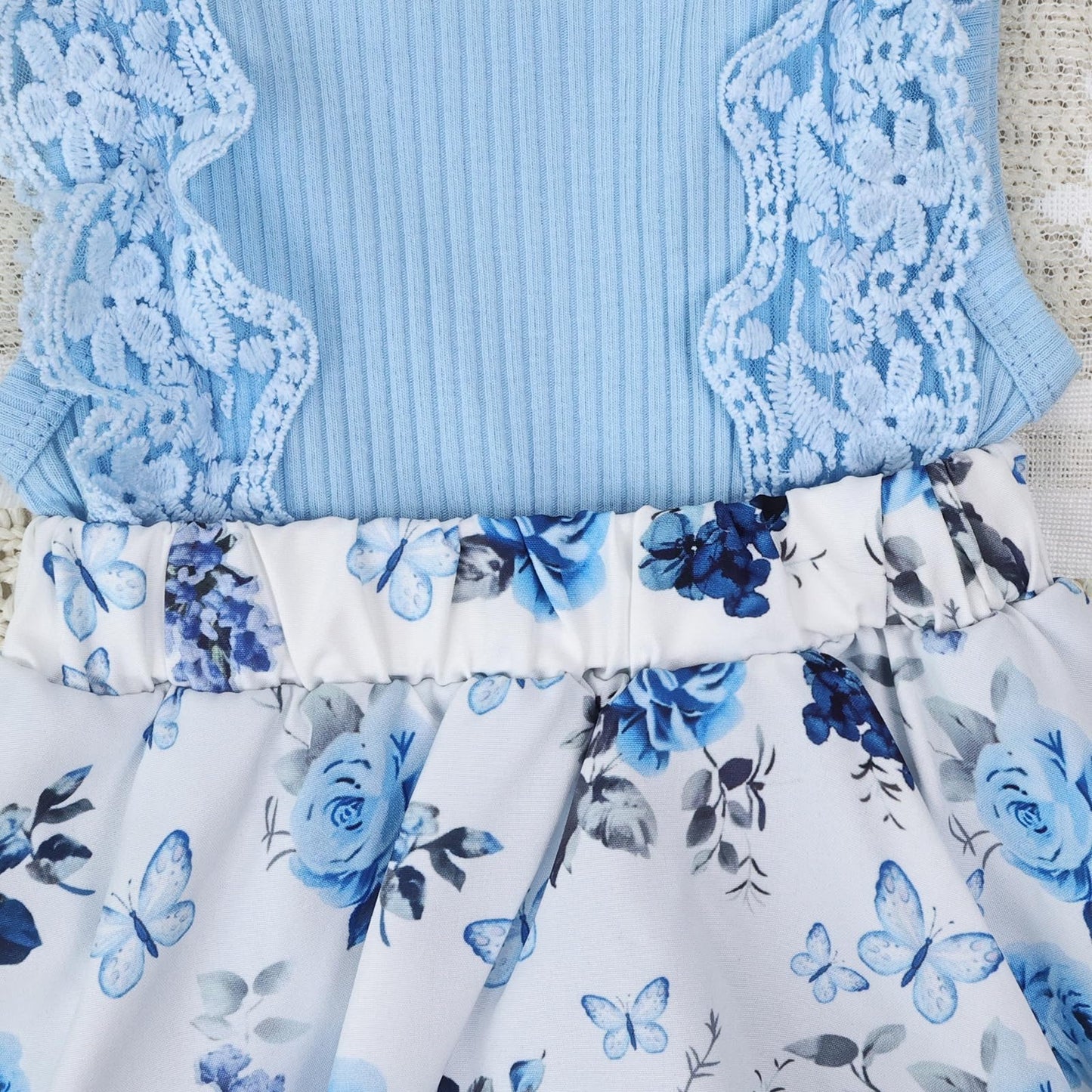 Baby Girl Clothes Newborn Romper Dress Infant Lace Ruffle Sleeveless Summer Outfits with Headband 0-12 Months