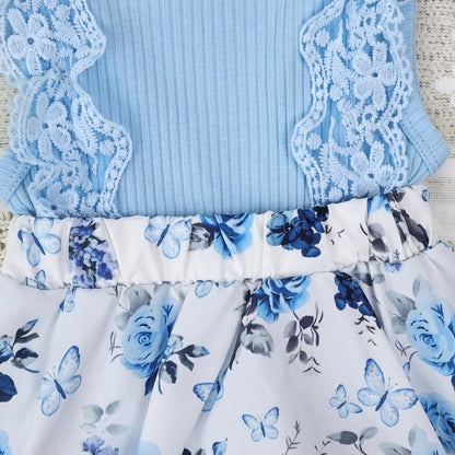 Baby Girl Clothes Newborn Romper Dress Infant Lace Ruffle Sleeveless Summer Outfits with Headband 0-12 Months