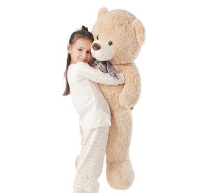 Poutmac Big Pink Teddy Bear 4Ft Giant Stuffed Animal Plush Toy for Girlfriend Women Kids for Valentines Christmas Birthday