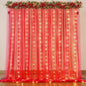 White Tulle Backdrop Curtain with Lights String for Parites 10×8ft Sheer Backdrop Curtains White Curtain Backdrop for Wedding Baby Shower Birthday Party Photo Shoot Decorations(2 Panels 10ft×8ft)