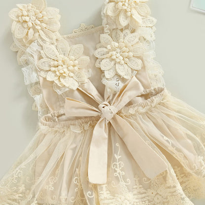 Mubineo Baby Girl Summer Clothes Lace Romper Skirt Dress Princess Outfits Sleeveless Flower Newborn Outfit