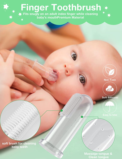 OTTOLIVES Baby Healthcare and Grooming Kit, 24 in 1 Baby Electric Nail Trimmer Set Newborn Nursery Health Care Set for Newborn Infant Toddlers Baby Boys Girls Kids (0-3 Years+) (Green)