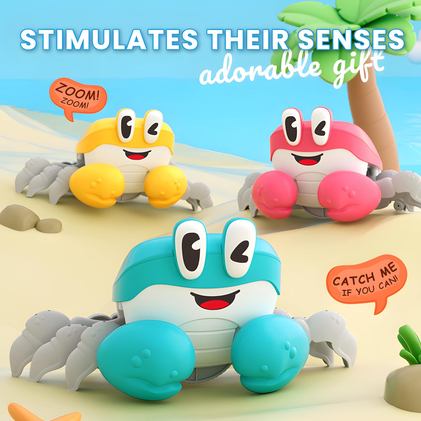 BEKILOLE Tummy Time Toys Baby Toys 6-12 Months | Musical Toddler Boys Girls Birthday Gift for Age 0+ Months | Battery NOT Included - Pink