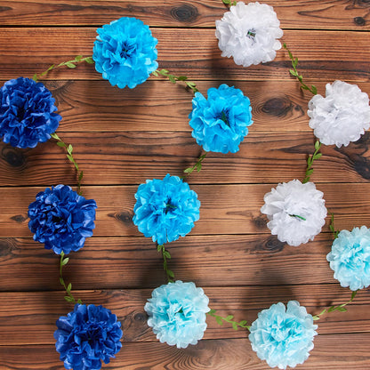 Nude Tissue Paper Pom Pom Garlands, Paper Flowers for Birthday Decorations, Baby Shower, Wedding Engagement, Bridal Shower, Spring Summer Party Decorations