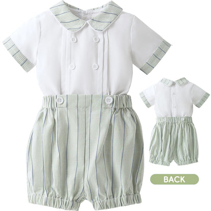 Booulfi Baby Boy Toddler Summer Clothes Wedding Birthday Outfits Suit for Boys T-Shirt and Shorts Set