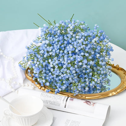 MARTINE MALL Babys Breath Artificial Flowers, 15 PCS White Baby Breath Flowers Artificial Bulk, Fake Babys Breath Gypsophila Real Touch Faux Babys Breath for Wedding Floral Arrangement Home Decor
