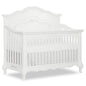 Evolur Aurora 5-in-1 Convertible Crib in Ivory Lace, Greenguard Gold Certified, Features 3 Mattress Height Settings, Sturdy and Spacious Baby Crib, Wooden Furniture