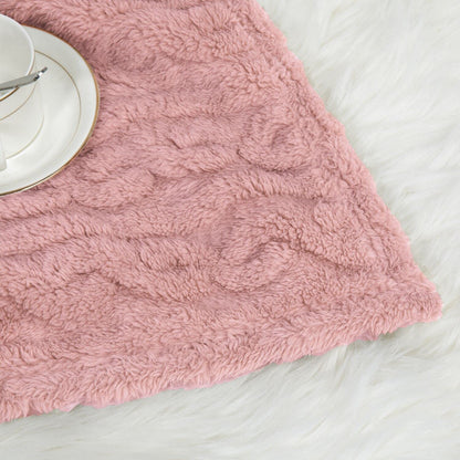 HOMRITAR Baby Blanket for Girls Toddlers 3D Fleece Fluffy Fuzzy Blanket for Baby, Soft Warm Cozy Fleece Blanket, Infant or Newborn Receiving Blanket 330GSM (30 x 40 Inch, Pink)