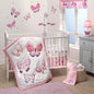 Bedtime Originals 3 Piece Crib Bedding Set, Butterfly Kisses, Multicolor