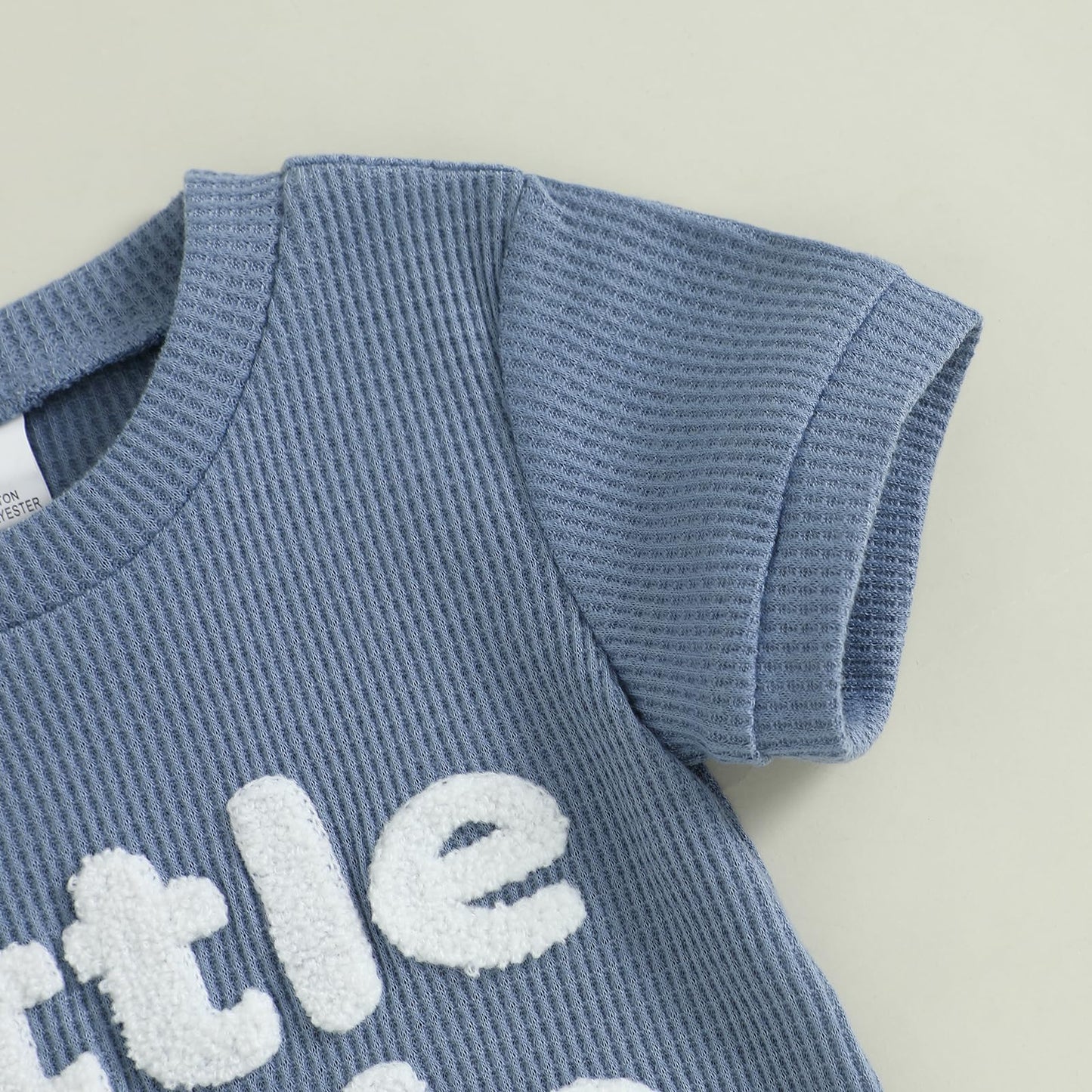 MERSARIPHY Newborn Baby Boy Summer Clothes Mama's Boy Little Dude Short Sleeve Romper Shorts Set Infant Waffle Knit Outfit
