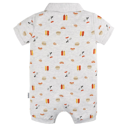 Gerber Baby Boys' Cotton Polo Romper