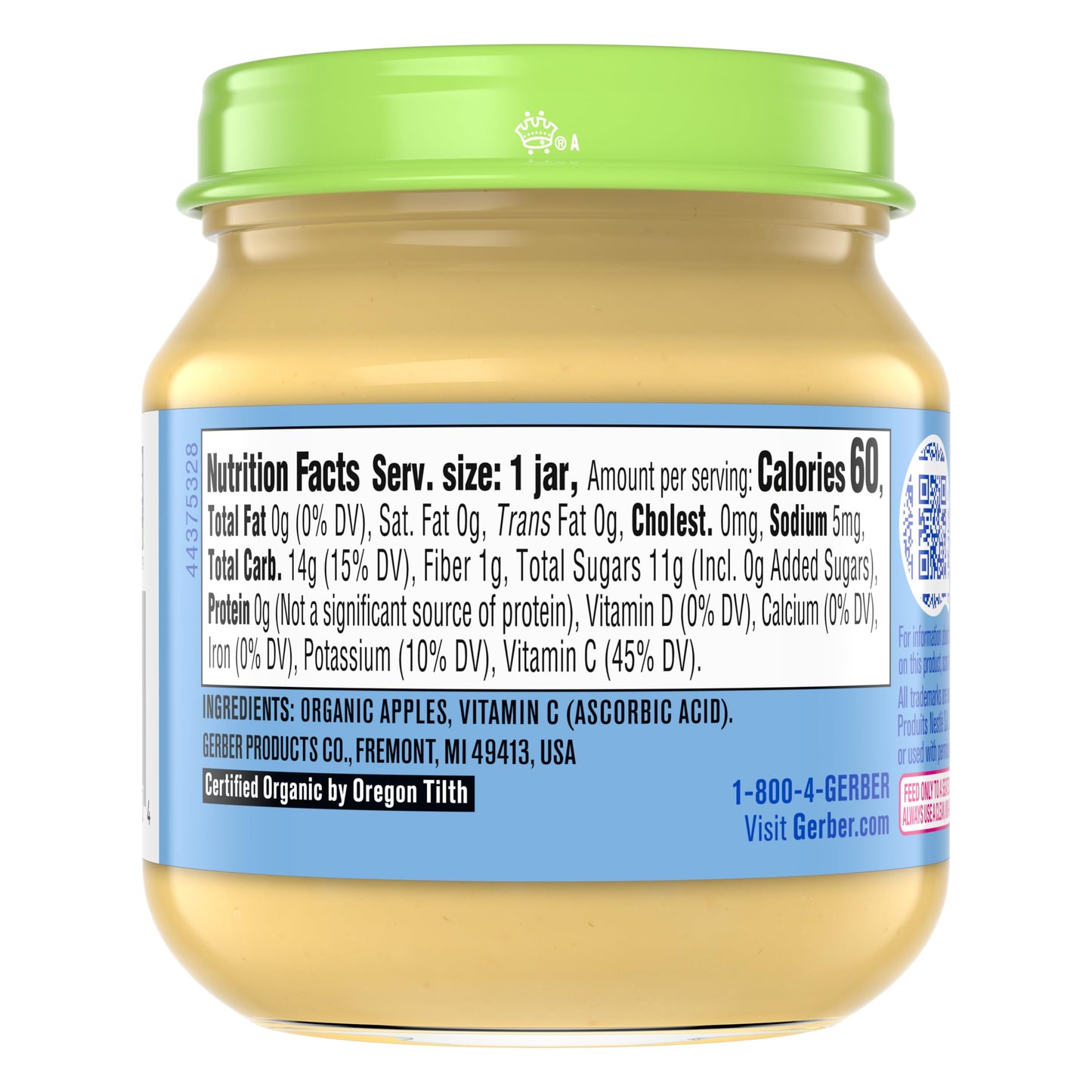 Gerber Stage 1 Baby Food, Organic Butternut Squash Jar, Baby Puree, Non-GMO, Vegetable, Puree Jars Glass, 10-pack
