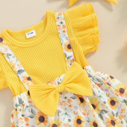 Baby Girls Summer Denim Romper Clothes Dress Newborn Onesie Sunsuit 3 6 9 12 18 Months One-Piece Jumpsuits Outfits