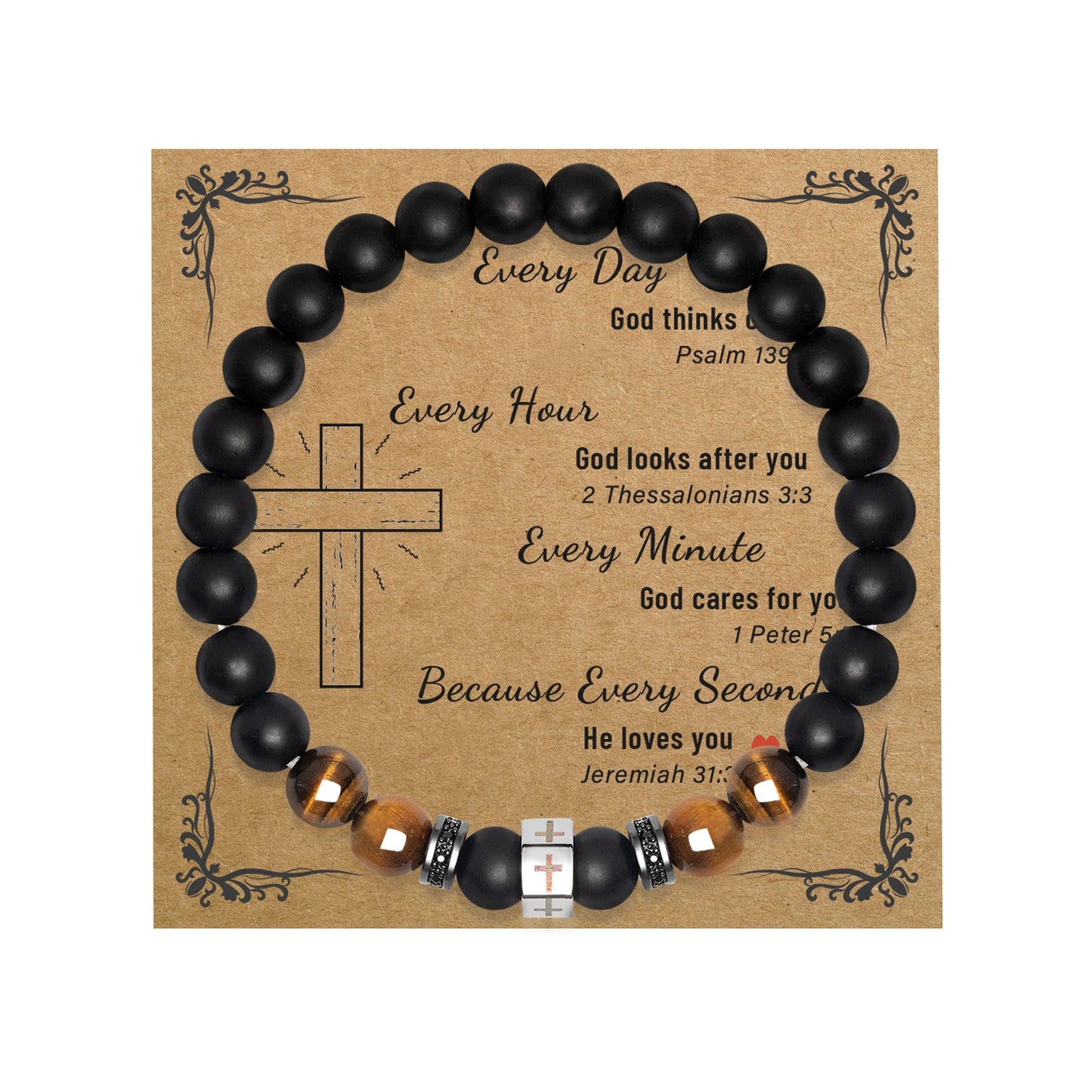 Father's Day Bracelets.Bracelet for Men Father Dad Grandpa Husband Son Brother Boyfriend Nephew.Bracelet Gifts for Birthday Graduation Anniversary Christmas