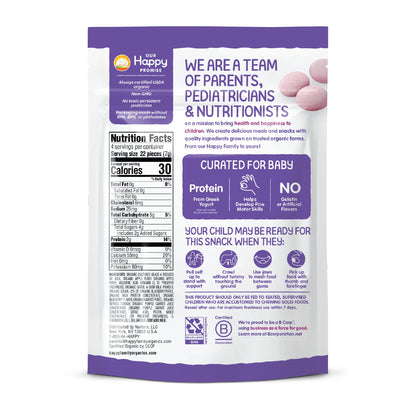 Happy Baby Organics Greek Yogis Freeze-Dried Greek Yogurt and Fruit Snacks, Strawberry Banana, 1 Ounce (Pack of 1) packaging may vary