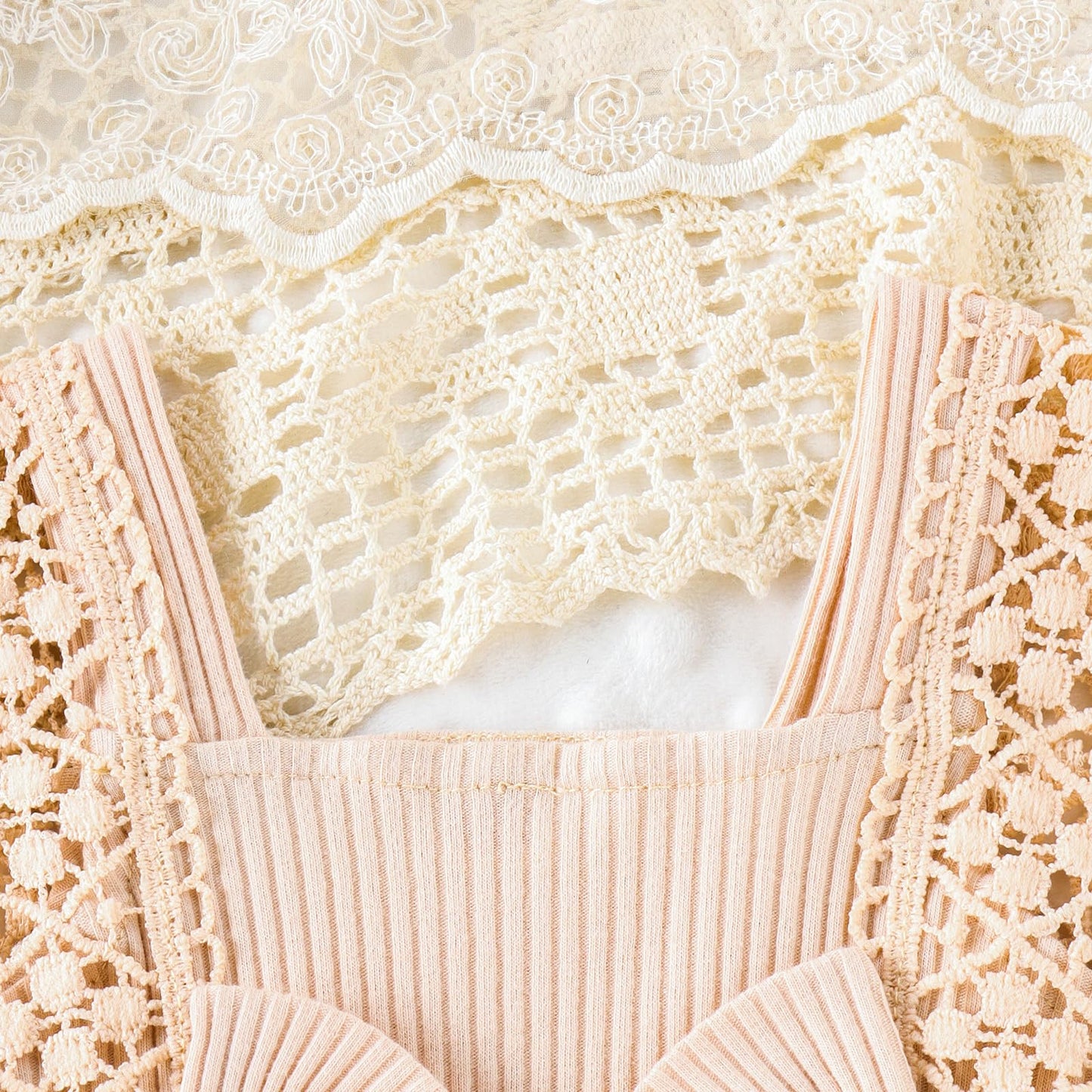 Newborn Baby Girl Lace Romper Ruffle Sleeveless Backless One Piece Jumpsuit Bodysuit with Headband Summer Clothes
