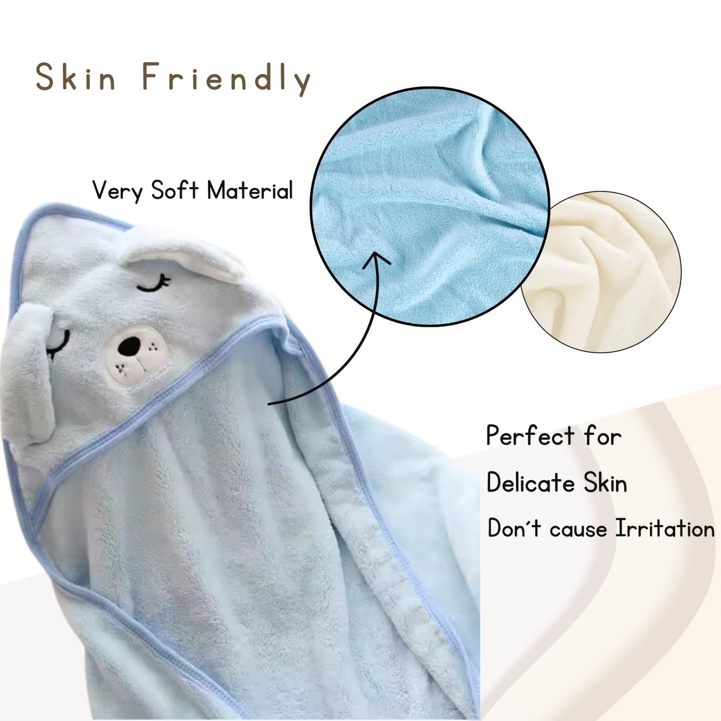 2 Pack Soft Baby Bath Towels with Cute Design. Absorbent Baby Towels for Newborn Gift Set of Hooded Towels for Baby Boys Girls and Neutral (Pink)
