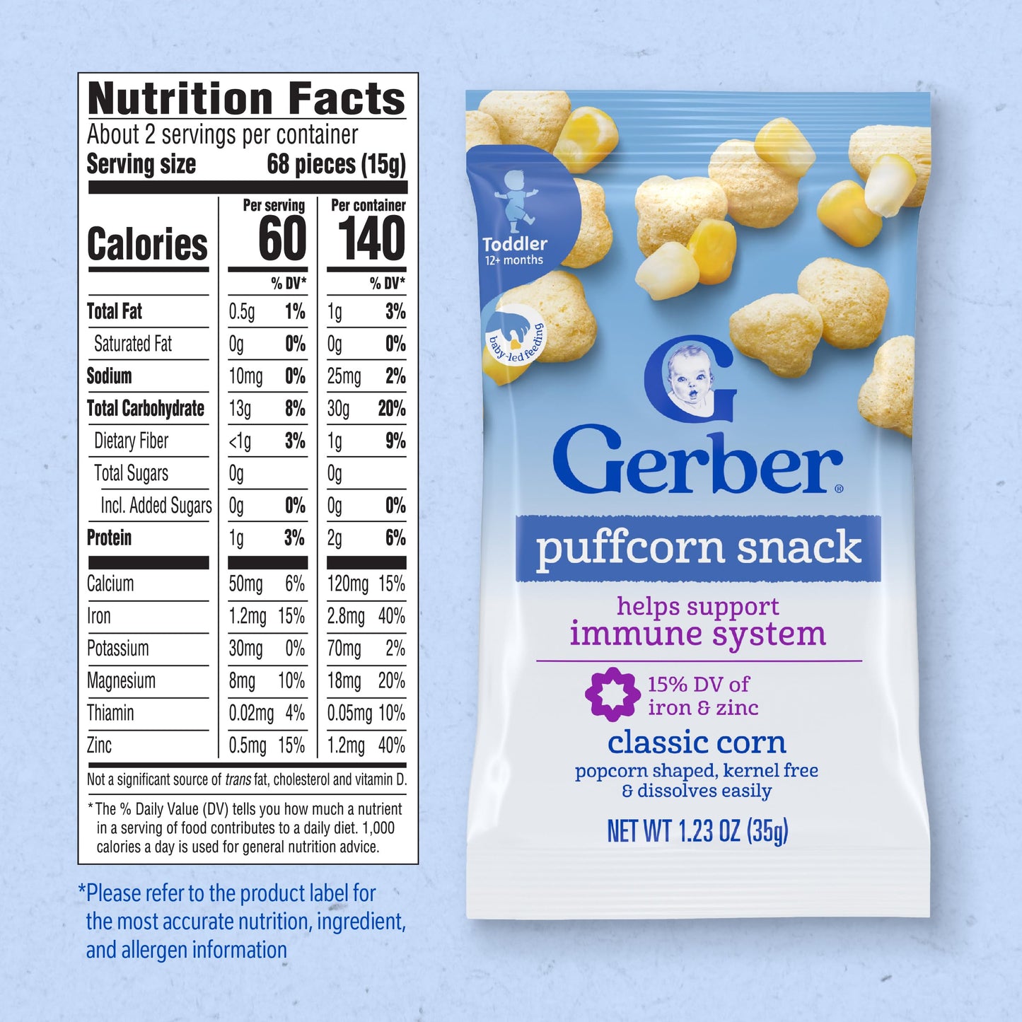 Gerber Baby Snacks Puffs Variety Pack, Banana & Strawberry Apple, 1.48 Ounce - 2 count of four packs, Package may vary, 1.48 Ounce (Pack of 8)