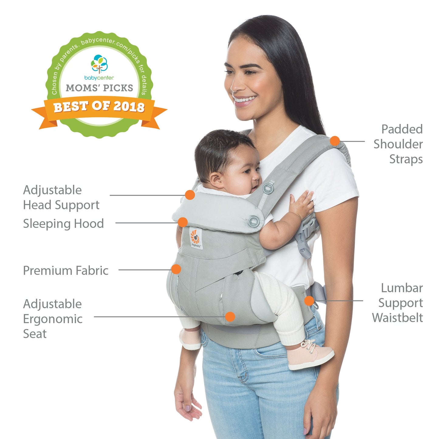 Ergobaby Carrier, 360 All Carry Positions Baby Carrier, Limited Edition Keith Haring, Black