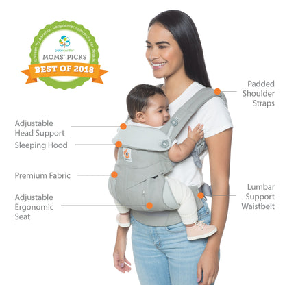 Ergobaby Carrier, 360 All Carry Positions Baby Carrier, Limited Edition Keith Haring, Black