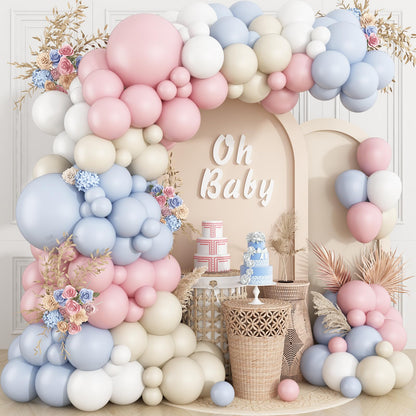 Ivory White Balloon Arch Kit,Boho Balloon Garland with Pastel Orange Cream Beige Champagne Gold White Sand Balloons for Neutral Baby Shower Wedding Boho Bridal Party Decorations
