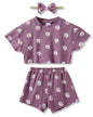 WESIDOM Toddler Girl Clothes Baby Girls Outfits 6M-5T Summer Floral Print Shirt+Shorts+Headband 3pcs Baby Clothing
