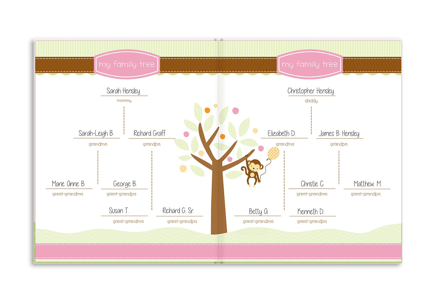Bird Photo Album, Memory Keepsake Babybook, Gender-Neutral Baby Accessory for New and Expecting Parents, Pink