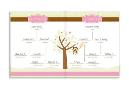Bird Photo Album, Memory Keepsake Babybook, Gender-Neutral Baby Accessory for New and Expecting Parents, Pink