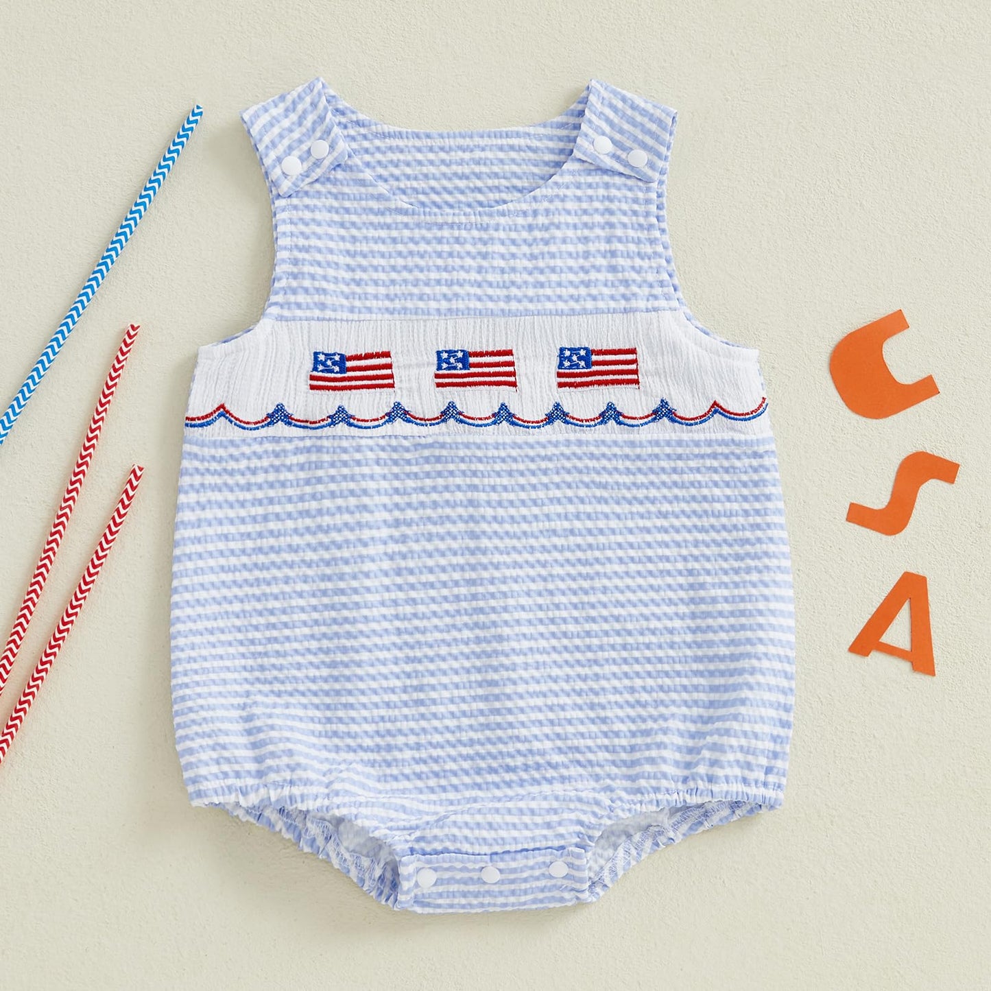 Baby Girl Pumpkin Embroidery Jumpsuit Halloween Sleeveless Round Neck Plaid Tank Romper