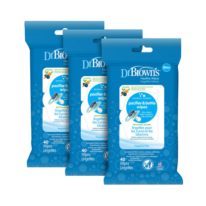 Dr. Brown's Pacifier and Bottle Wipes, 40 Count