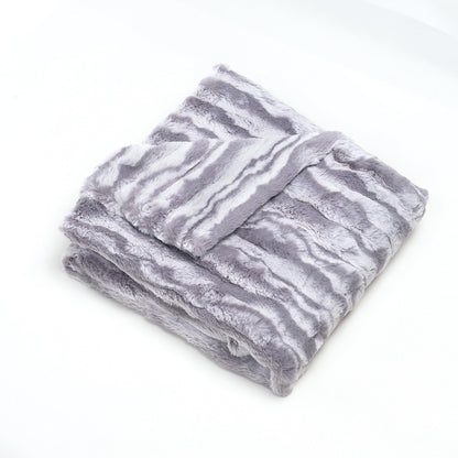 Cuddle Cookie Baby Wavey Faux Fur Blanket, 27 x 33 inches, in Gift Box (Pink)