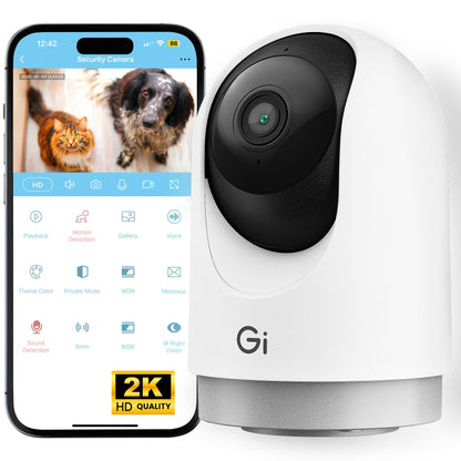 GEARit Baby Monitor with Camera & Audio 2K Video with Motion & Crying Detection, 2 Way Audio Easy WiFi Setup, Remote Monitoring - Easy to Set Crib Monitor with Adjustable Stand