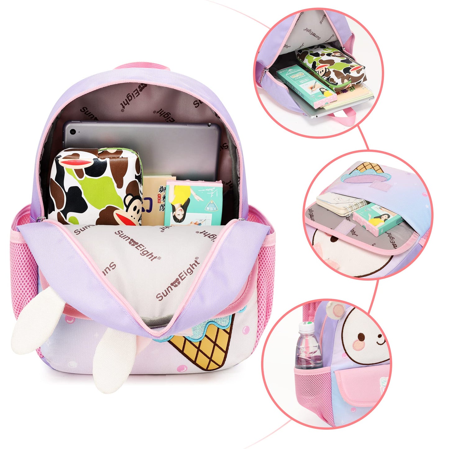 Toddler Backpack for 1-3 Year Old Girls & Boys Waterproof 3D Animal Cartoon Rabbit Design Kids Travel Backpack Lightweight Preschool Daycare Bag with Adjustable Straps(Little White Rabbit)