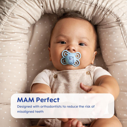 MAM Variety Pack Baby Pacifier, Includes 3 Types of Pacifiers, Nipple Shape Helps Promote Healthy Oral Development, 3 Pack, 0-6 Months, Girl