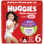 Huggies Size 4 Baby Diapers, Little Movers HuggFit 360° Baby Diapers with 360° Waistband, Size 4 (22-37 lbs), 144 Count, Packaging May Vary