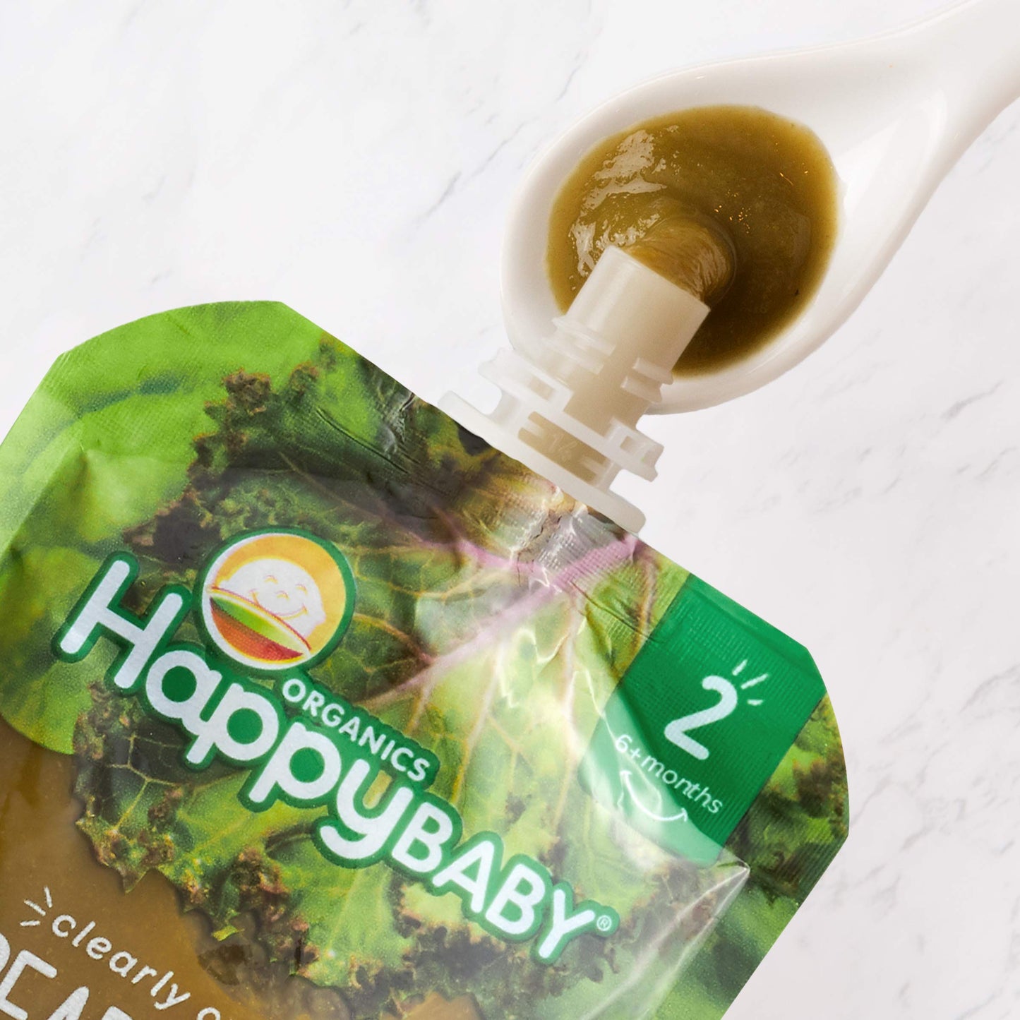 Happy Baby Organics Stage 2 Baby Food Pouches, Gluten Free, Vegan & Healthy Snack, Clearly Crafted Fruit & Veggie Puree, Fruit & Veggie Variety Pack, 4 Ounces (Pack of 10), Amazon Exclusive