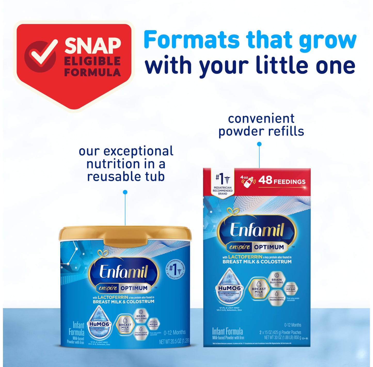 Enfamil Optimum Baby Formula, Our Closest Formula to Breast Milk, Immune-Supporting Lactoferrin also found in Breast Milk, Brain-Building DHA, 20.5 Oz