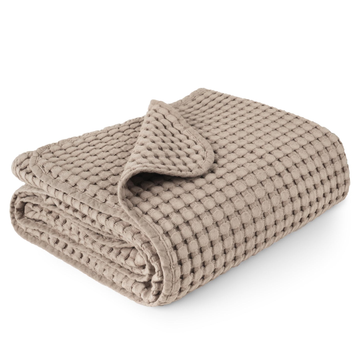 Konssy Waffle Baby Blanket - Soft & Cozy Nursery Swaddle Blanket, Lightweight Toddler Throw for Boys & Girls, Ideal for Wrapping (Oat)