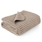 Konssy Waffle Baby Blanket - Soft & Cozy Nursery Swaddle Blanket, Lightweight Toddler Throw for Boys & Girls, Ideal for Wrapping (Oat)