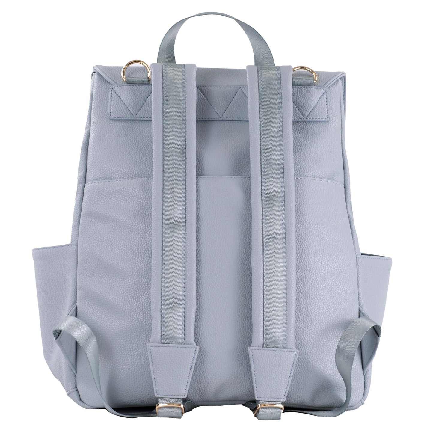 Premium Vegan Leather Diaper Bag Backpack – Large Designer Baby Bag, Stylish Diaper Backpack with Stroller & Crossbody Straps & Multiple Compartments (Powder Blue)