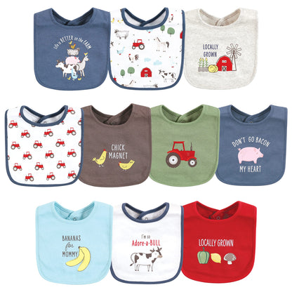 Hudson Baby Unisex BabyCotton Bibs