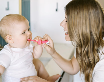 Dr. Brown's Infant-to-Toddler Training Toothbrush, Soft for Baby's First Teeth, Pink Elephant, 0-3 Years (Colors/Styles May Vary)