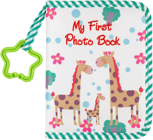 Baby Photo Album 5x7 Inch：Soft Cloth Baby Memory Book for First Year - Green 18 Photoes Album for Newborn Toddlers Kids Shower Memory Birthday Gifts - Perfect for Family Parties Milestone Moments