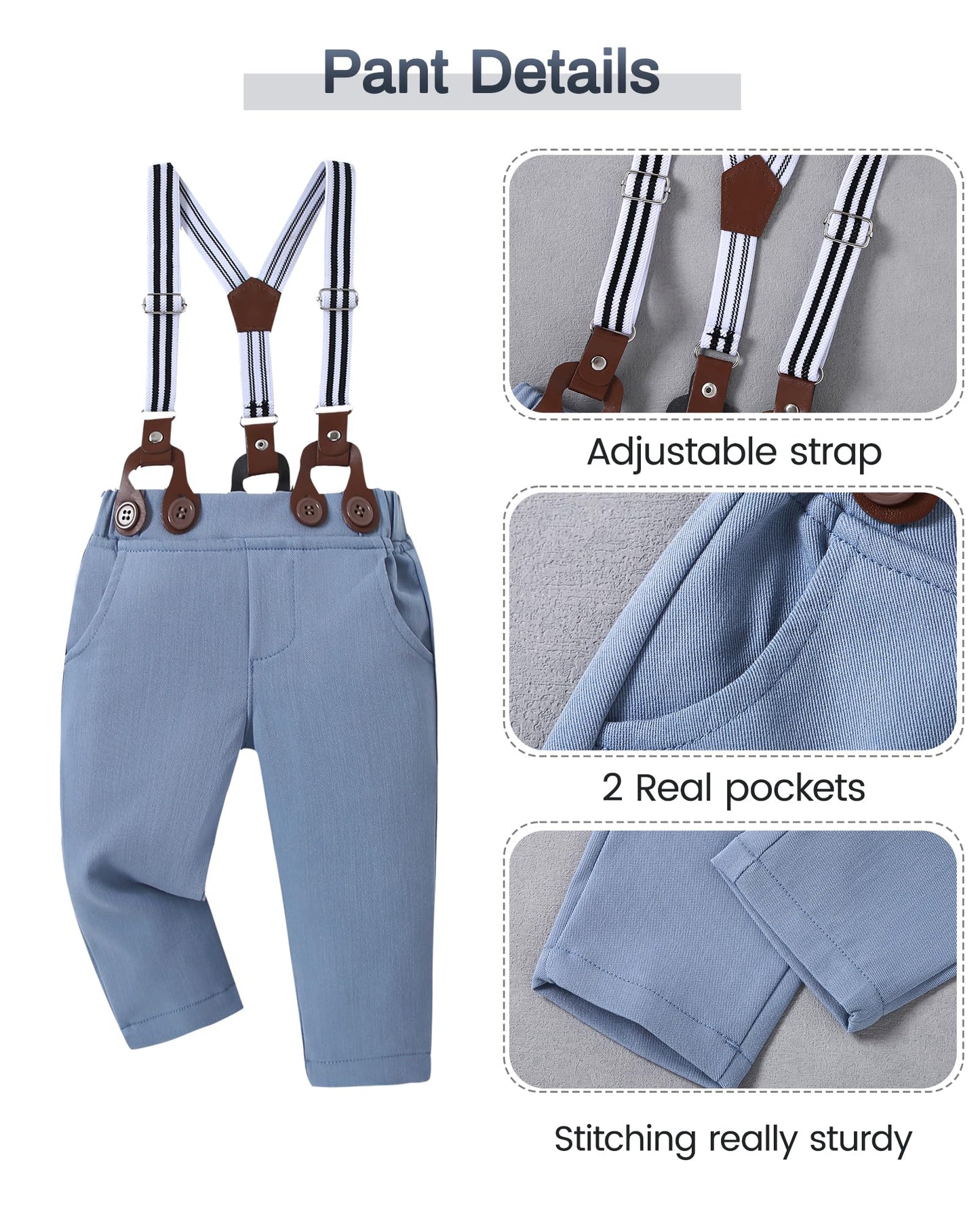 SANMIO Baby Boy Clothes 0-24M Baby Boy Suits 4pcs Baby Boys Baptism Easter Outfits Baby Christmas Clothes