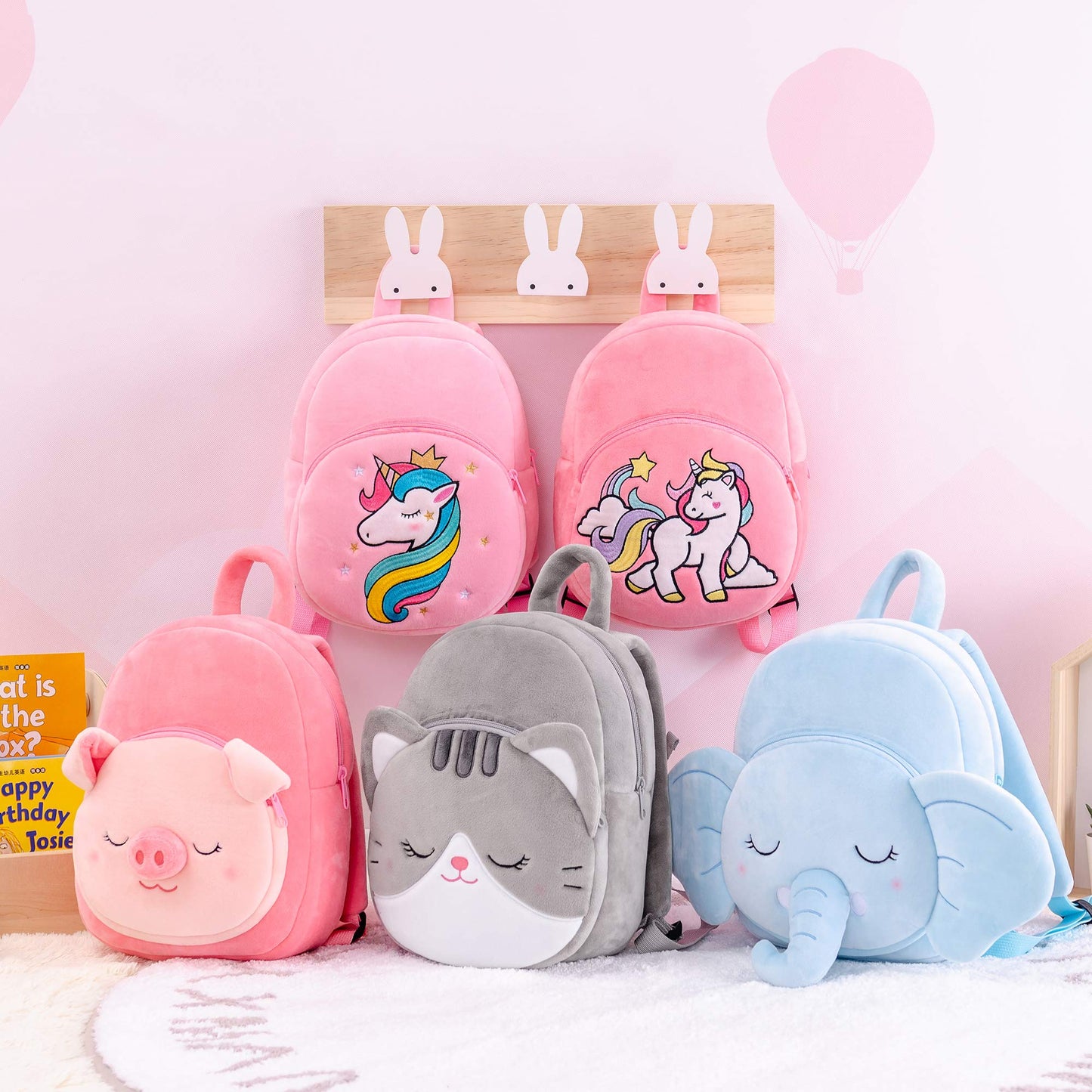 Lazada Girls Backpack with Doll Toddler Toys Baby Girls Gifts Rag Dolls 9.5“