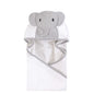 Hudson Baby Unisex Baby Cotton Animal Face Hooded Towel, Pretty Elephant, One Size