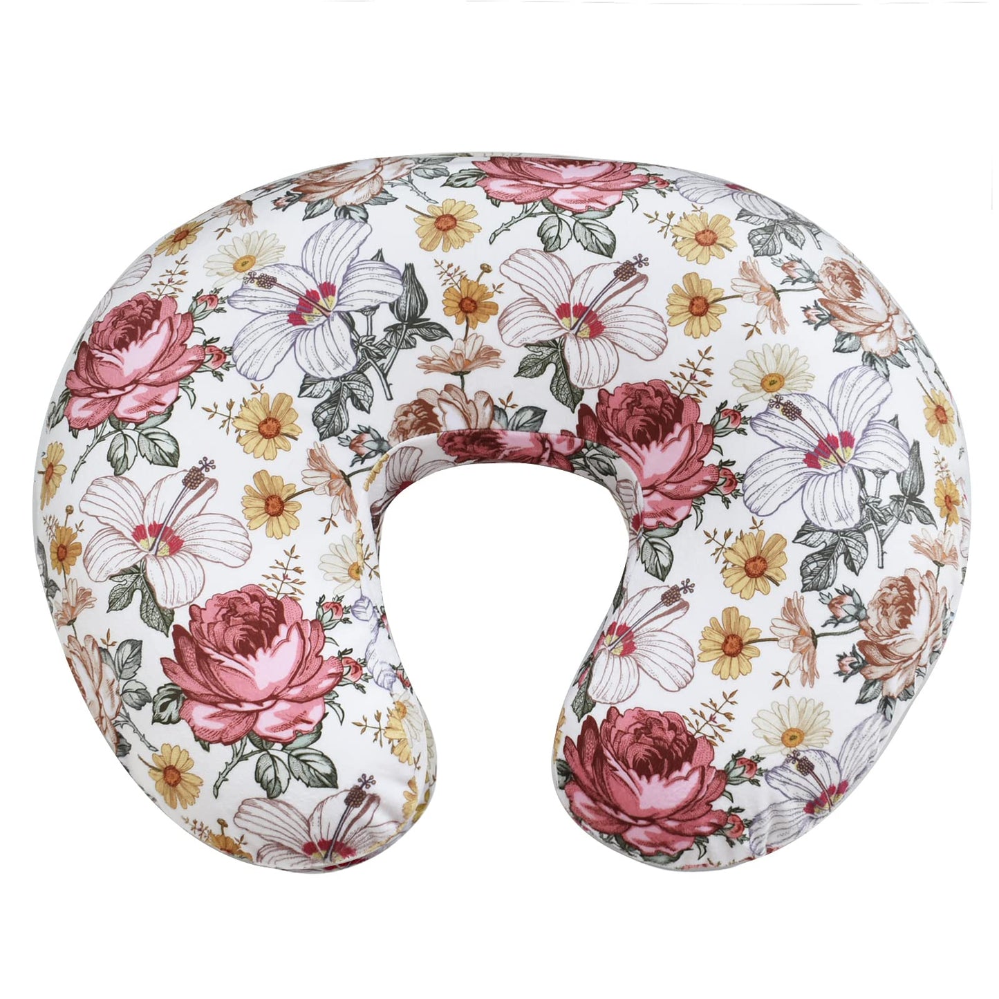 OWLOWLA Nursing Pillow Cover, Breastfeeding Pillow Slipcover Fits Nursing Pillow for Baby Boy Girl(Blush Pink)