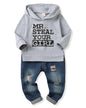 NZRVAWS Baby Boy Clothes Toddler Boy Outfit 2 3 4T 6 12 18 24 Month Fall Winter Hoodie Ripped Jeans Clothing