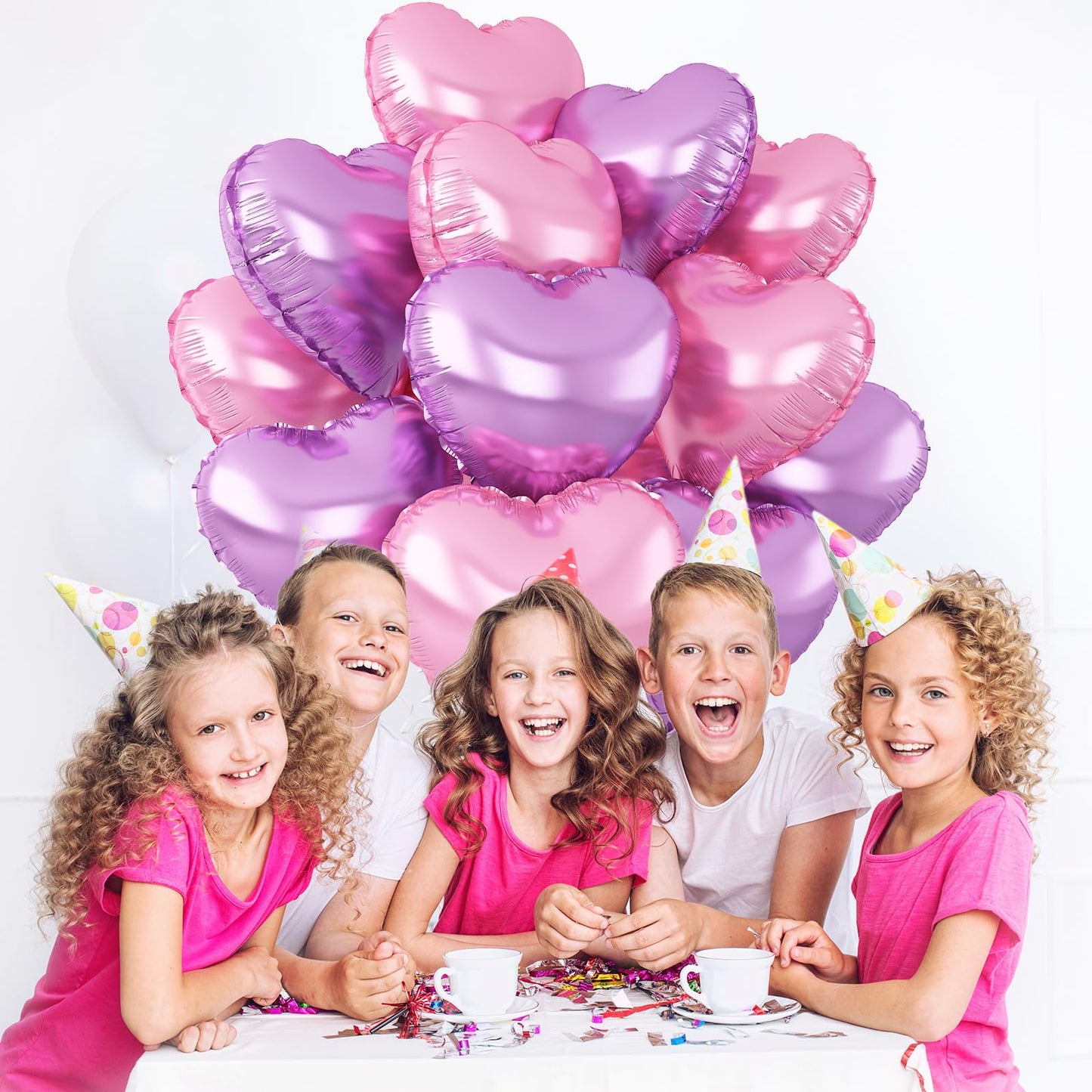 Sage Green Gold Heart Balloons,12Pcs Light Gold Heart Shaped Foil Balloons,18Inch Cream White Helium Mylar Balloon for Baby Shower Birthday Anniversary Wedding Party Decorations